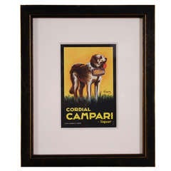 "Cordial Campari, " a Framed  Postcard by Leonetto Cappiello, 1921