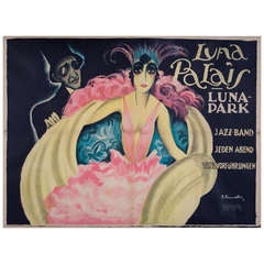 "Luna Palais, " a German Poster by Josef Fenneker, 1921