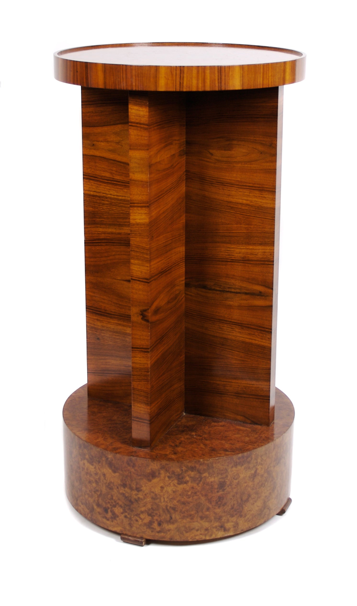 Rosewood Art Deco Period Exhibition Pedestal from Czechoslovakia, circa 1930