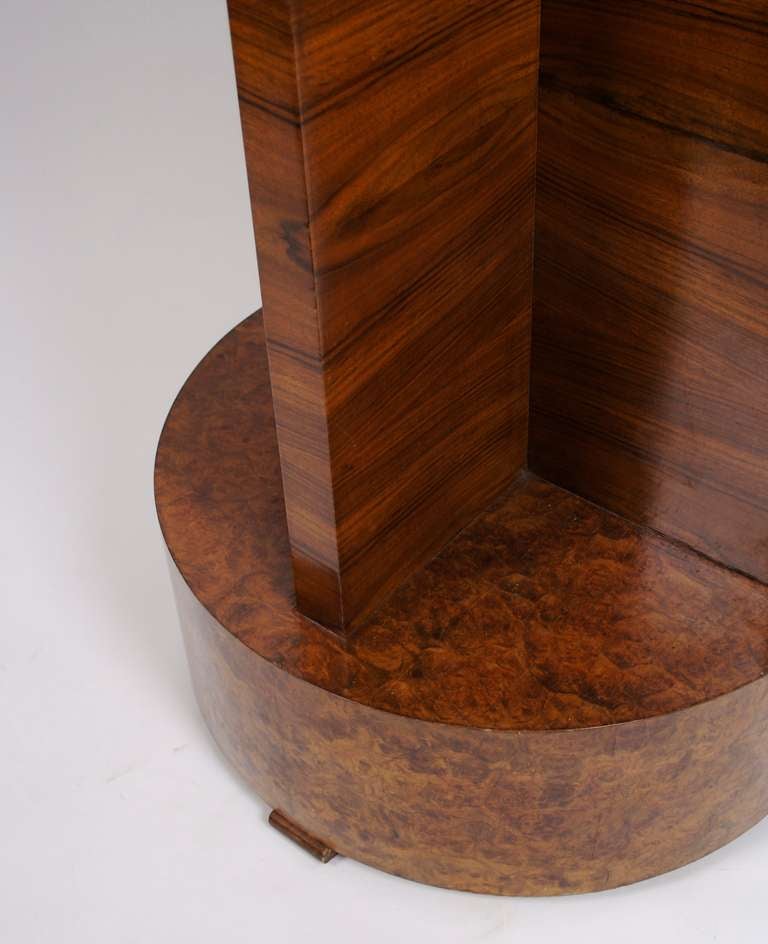 Mid-20th Century Rosewood Art Deco Period Exhibition Pedestal from Czechoslovakia, circa 1930