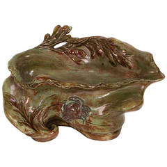 French Art Nouveau Aquatic Form Ceramic Vessel by Emile Muller, circa 1900 5