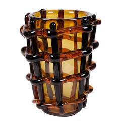 Large Venetian Murano Glass Vase by Costantini, circa 1980 8