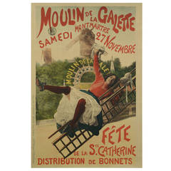 French Belle Époque Period Photolithography Poster by Paul Sescau, 1890s