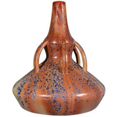 French Art Nouveau Period Stoneware Vase by Pierrefonds, early 1900s