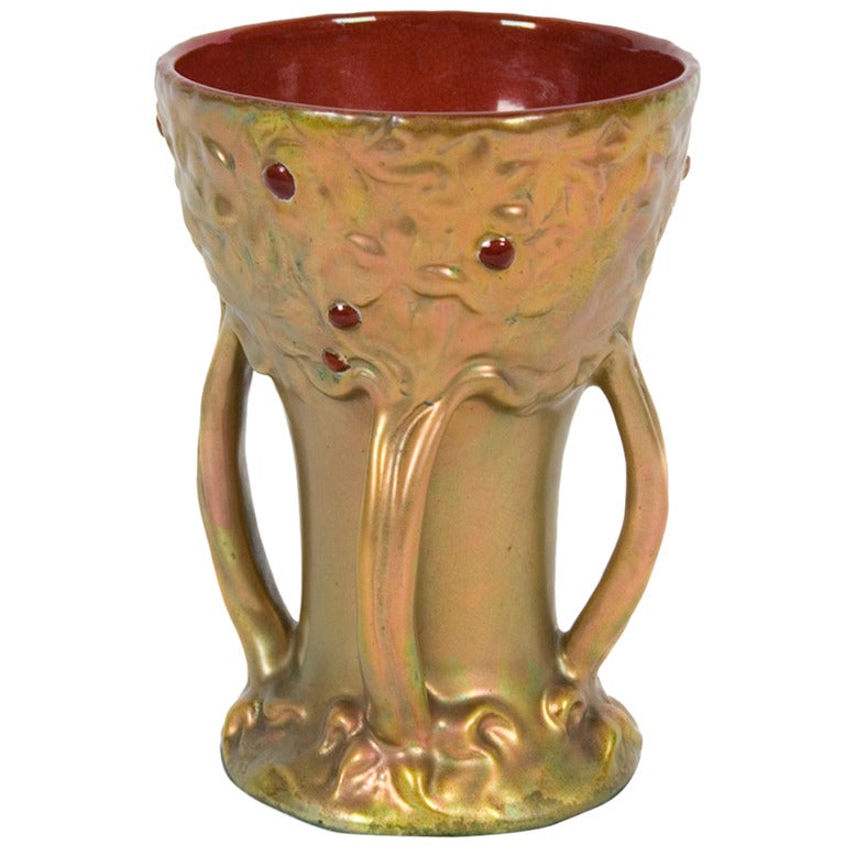 Late 19th Century Hungarian Porcelain Goblet by Zsolnay, circa 1897-1898
