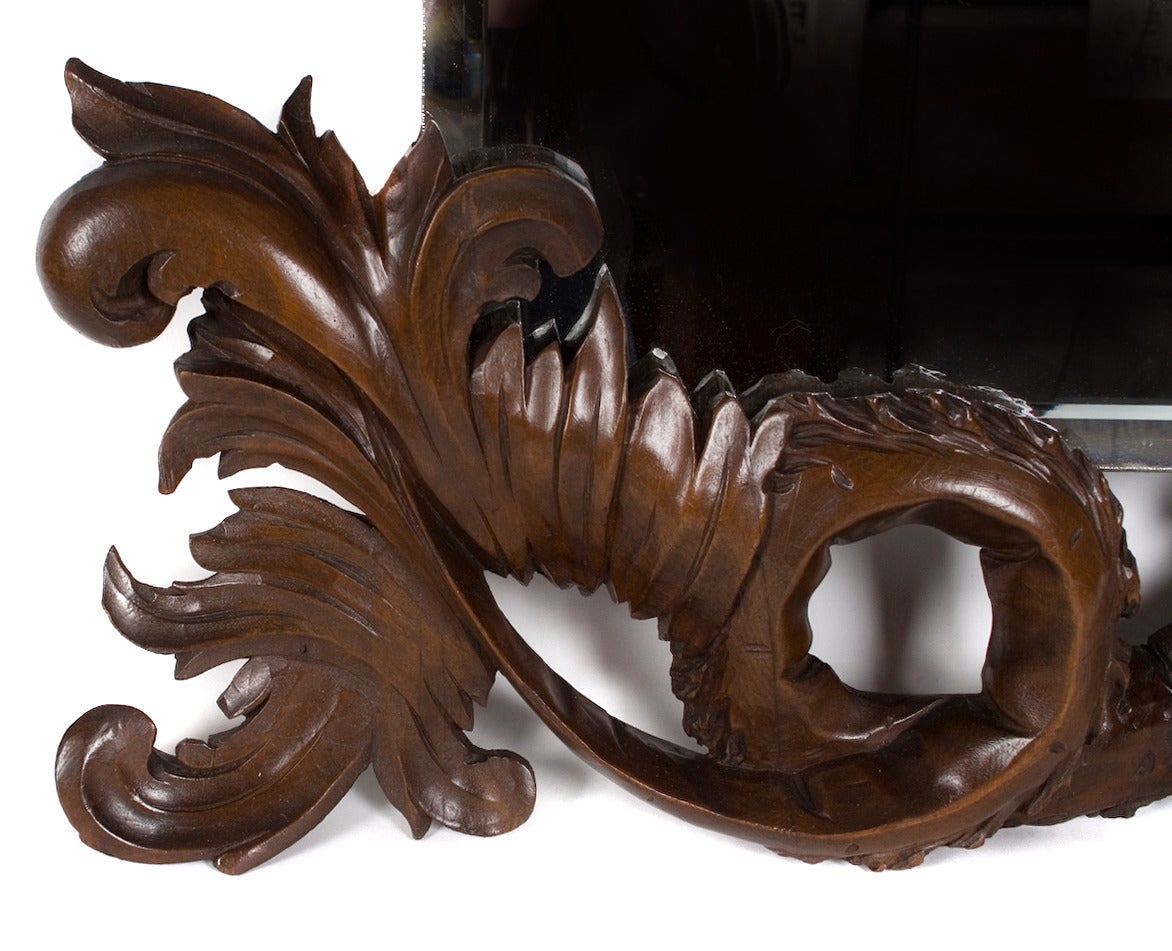 Elaborately carved French walnut 