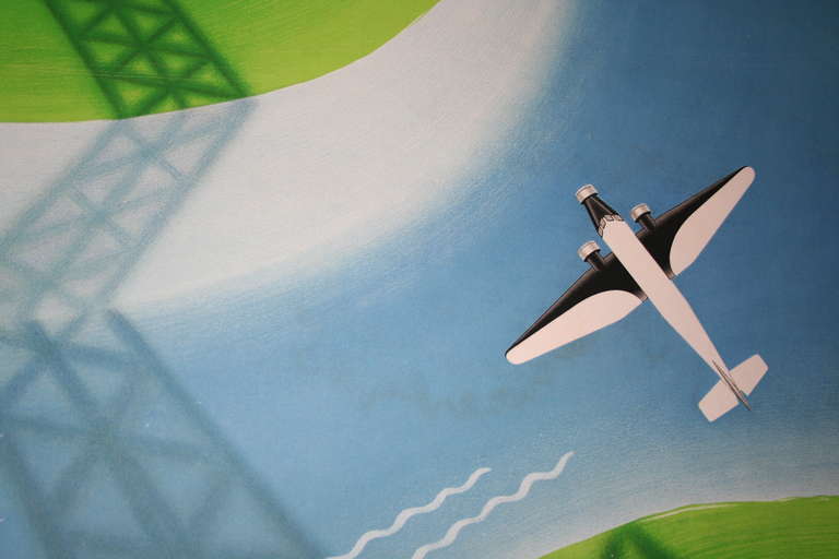French Art Deco Period Airline Travel Poster by Roger de Valerio, 1936 In Excellent Condition In Chicago, IL