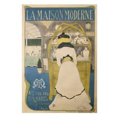 "La Maison Moderne", ein französisches Plakat aus der Belle Epoque von Maurice Biais, 1901