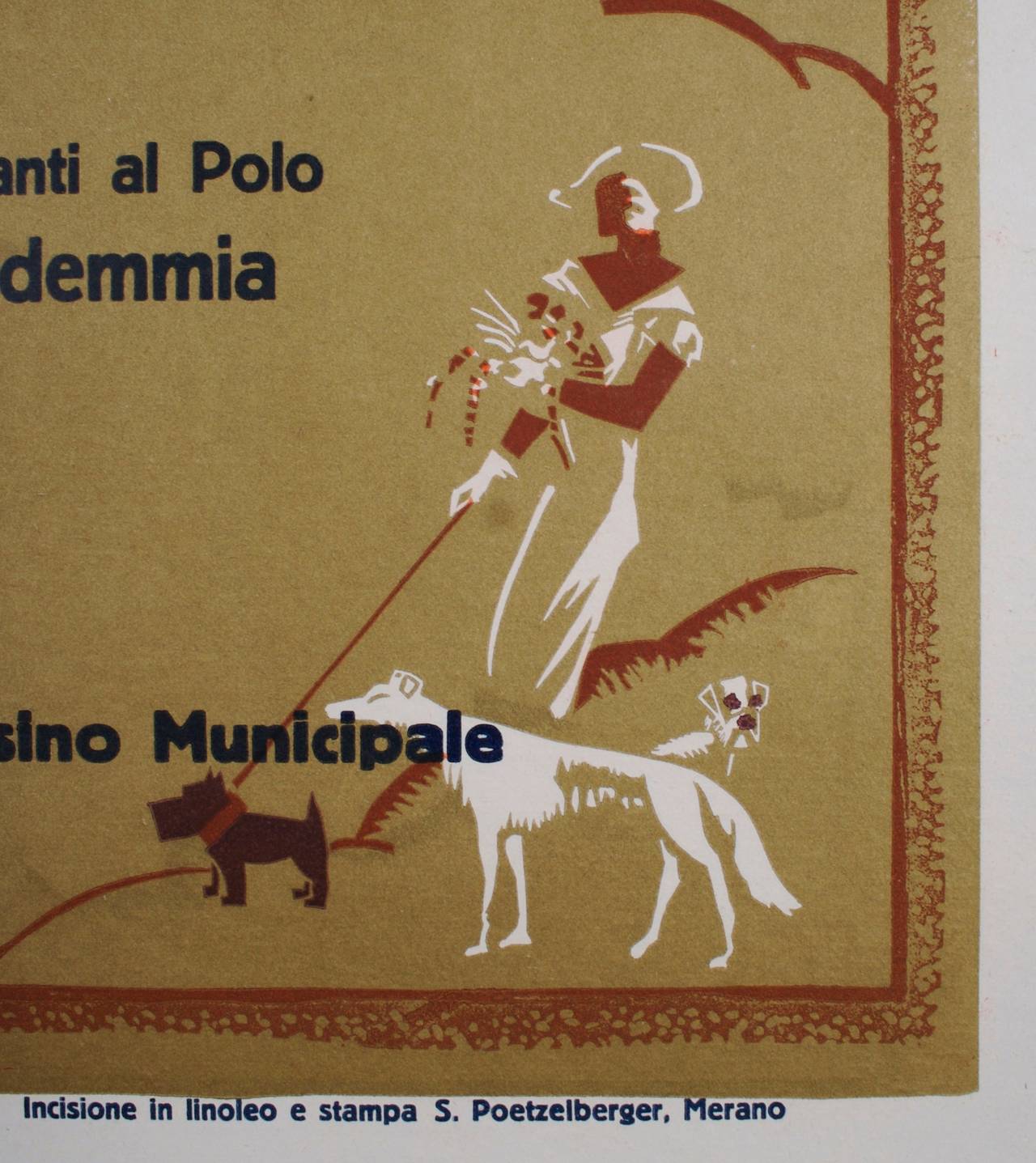 Italian Futurist Period Event Poster by Fine, 1938 In Good Condition For Sale In Chicago, IL