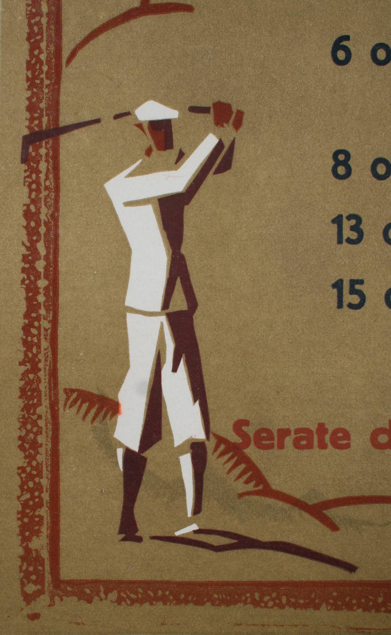 Mid-20th Century Italian Futurist Period Event Poster by Fine, 1938 For Sale