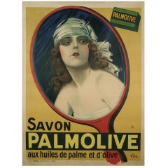 Vintage French Art Deco Period Palmolive Soap Poster by Emilio Vila, 1935