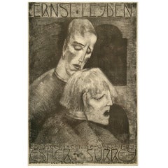 Dutch Art Exhibition Poster by Ernst Leyden, 1922