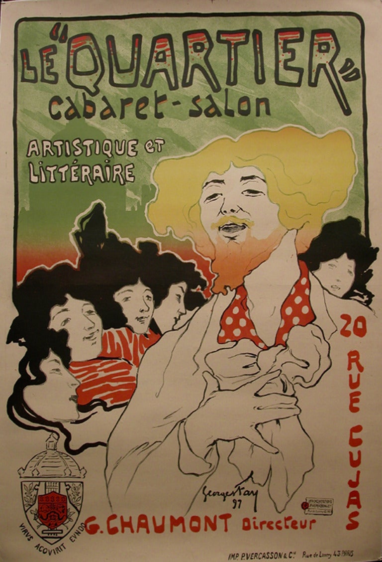 "Le Quartier, " a French Belle Epoque Period Poster by Georges Fay, 1897