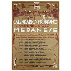 Italian Futurist Period Event Poster by Fine, 1938