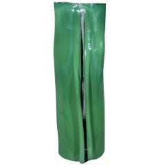 Tony Zuccheri Twisted Glass Vase with Clear Panels, c. 1960