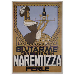 Austrian Secessionist Period Wine Poster by Georg Jilovsky, circa 1910 2