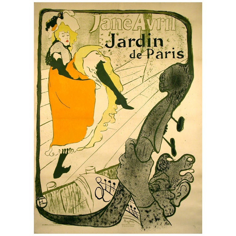 Original Belle Epoch Period Poster by Toulouse-Lautrec, 1893