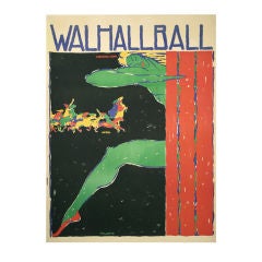 "Walhallball, " an Avant Garde German Theatre Poster, 1905