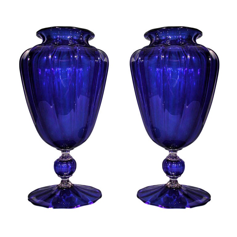 Cobalt Blue Glass Vases 12 For Sale on 1stDibs antique cobalt blue