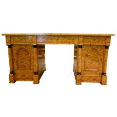 Antique Swedish, Birch Biedermeier Desk C. 1850
