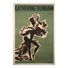 "Katherine Dunham, " a French Dance Poster by Paul Colin, 1947