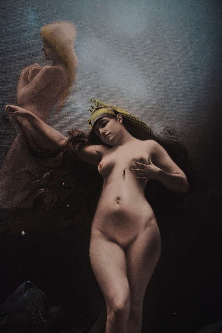 Paire de gravures allégoriques de Luis Falero Works du 19ème siècle Bon état à Chicago, IL