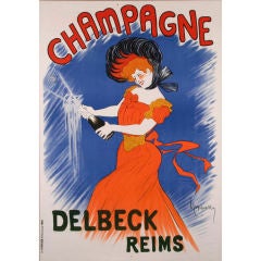 Early 20th C. French Champagne Poster by Leonetto Cappiello, c. 1902
