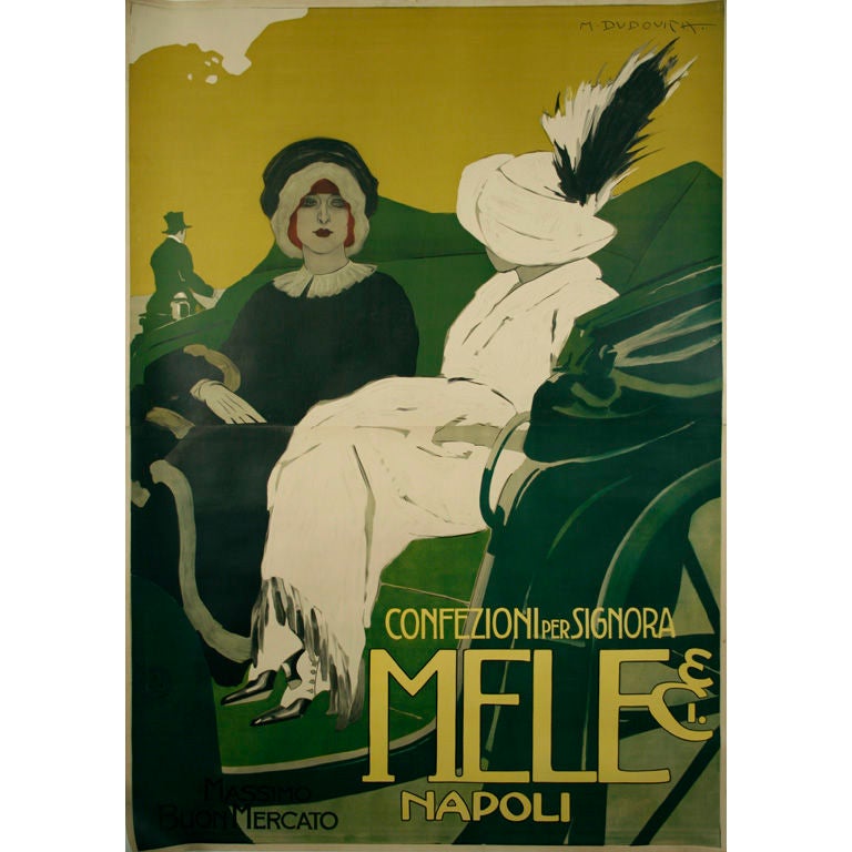Large Italian Fashion Poster by Marcello Dudovich, 1912