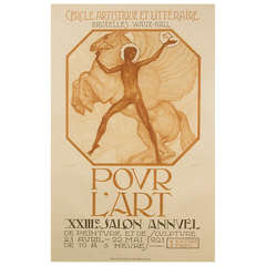 Belgian Art Deco Period Exhibition Poster by Anto Carte, 1921 5