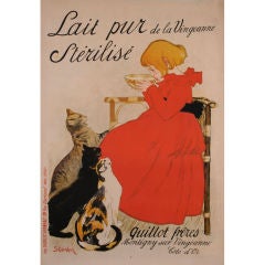 Original Antique Poster, one of Steinlen's Most Famous