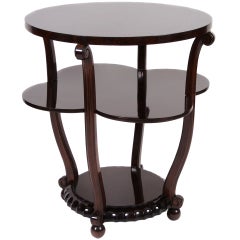 French Art Deco Period Walnut Side Table, circa 1930s 2