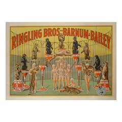 Vintage American Circus Poster by Bill Bailey, circa 1945