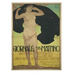 "Giornale del Mattino," an Italian Art Nouveau Period Poster by Terzi, 1911 5