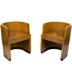 Pair of Italian Boxwood Chairs by Giuseppe Pagano and Gino Levi Montalcini, 1929