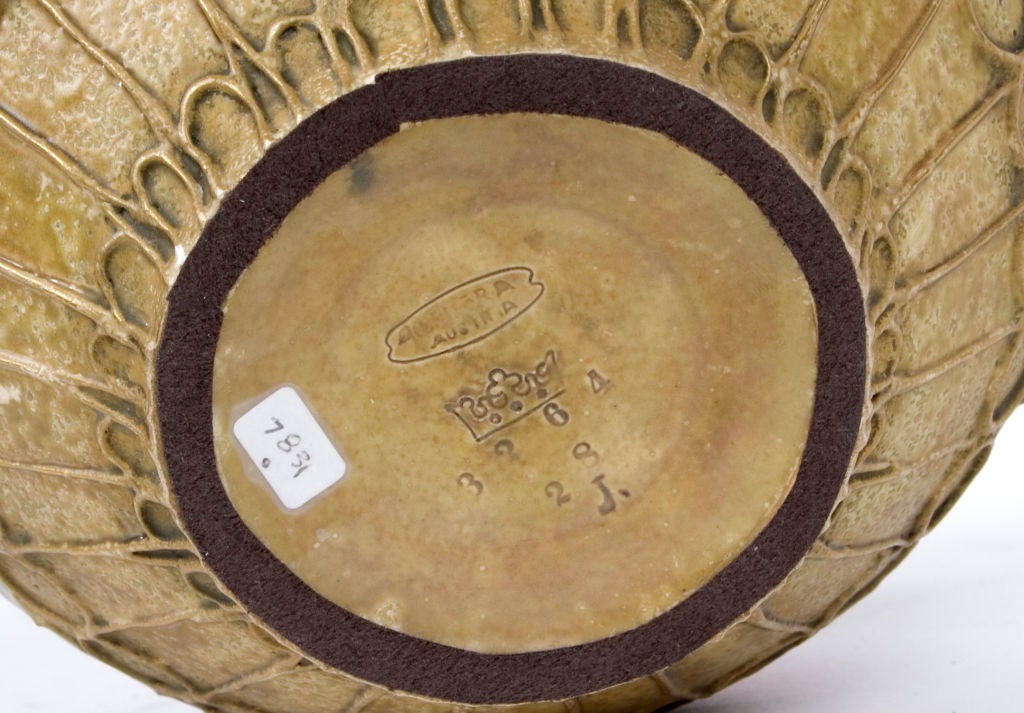Austrian Amphora Gres-Bijou Pansy Vase
