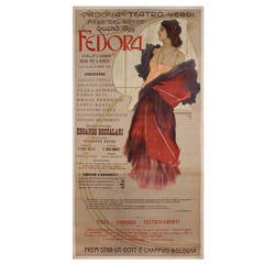 Italian Art Nouveau Period Opera Poster by Marcello Dudovich, 1899 8