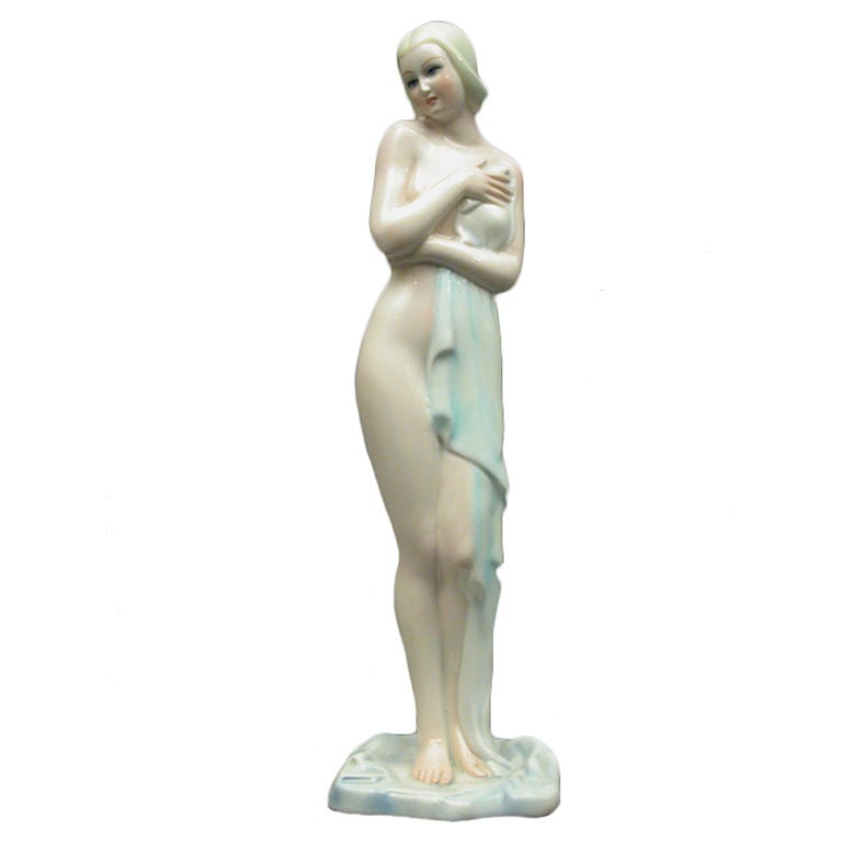 Hand Painted Italian Porcelain Figurine by Giovanni Ronzan , c. 1950's For Sale