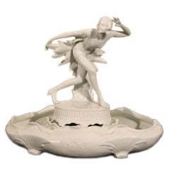 Art deco porcelain orchid planter by Aelteste Volkstedter