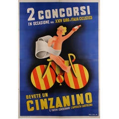Large Italian Futurist Period Liquor Poster by Nico Edel, 1936