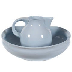 School of Koloman Moser Vienna Ceramic Wash Basin and Pitcher, circa 1901 4