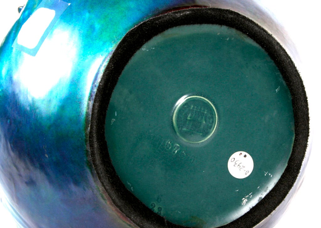 Nouveau period Zsolnay Iridiscent "Wave" Vase