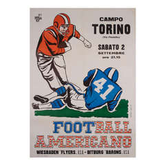 Vintage Italian Poster for "Football Americano" 1