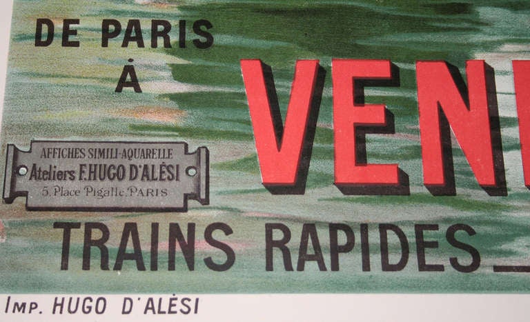 Affiche de voyage d'époque Art nouveau français par Hugo D'Alesi, 1890 Excellent état à Chicago, IL