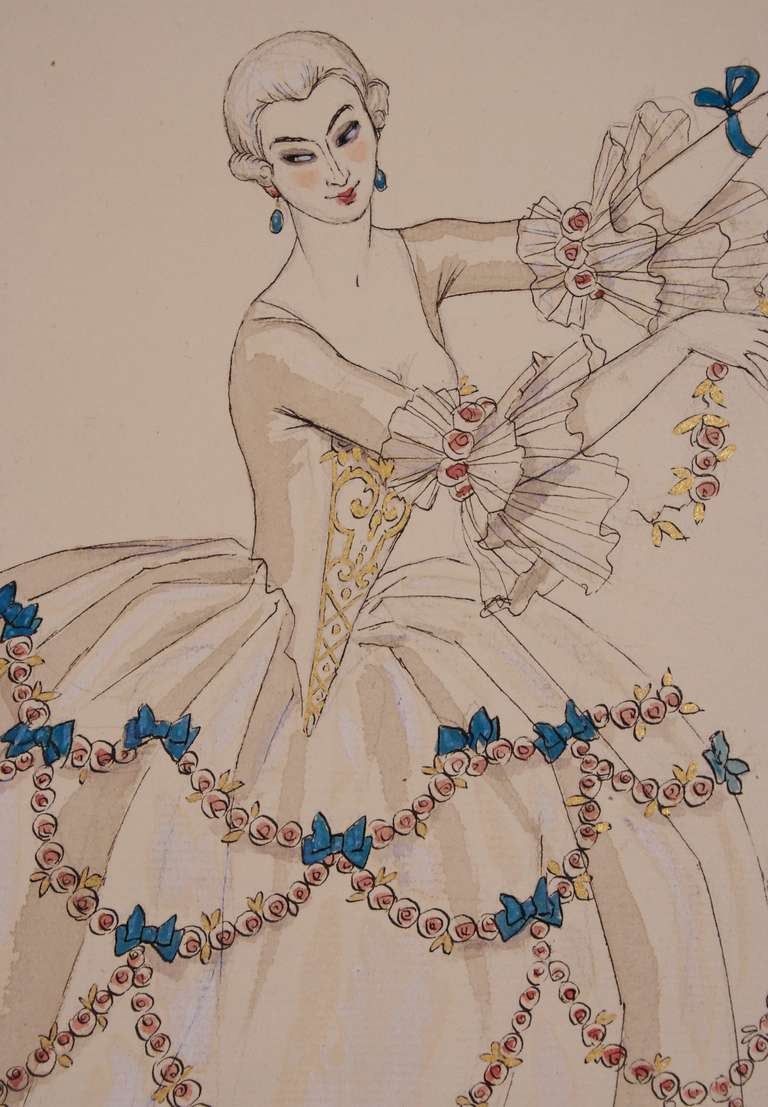 French Art Deco Period Costume Design by George Barbier, c. 1920