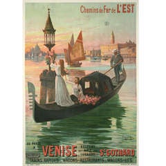 Affiche de voyage d'époque Art nouveau français par Hugo D'Alesi, 1890
