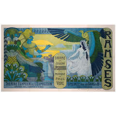 French Art Nouveau Period, Egyptian-Themed Poster by Paul Laurens