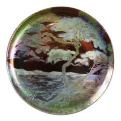 Clement Massier Handpainted Luster Glazed Charger