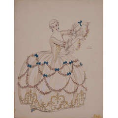 French Art Deco Period Costume Design by George Barbier, c. 1920
