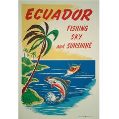 Mid-Century Ecuadorian Travel Poster, circa 1950s 5