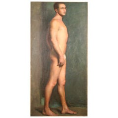 Oil on Canvas Male Figure Study by Cordelia Brooks